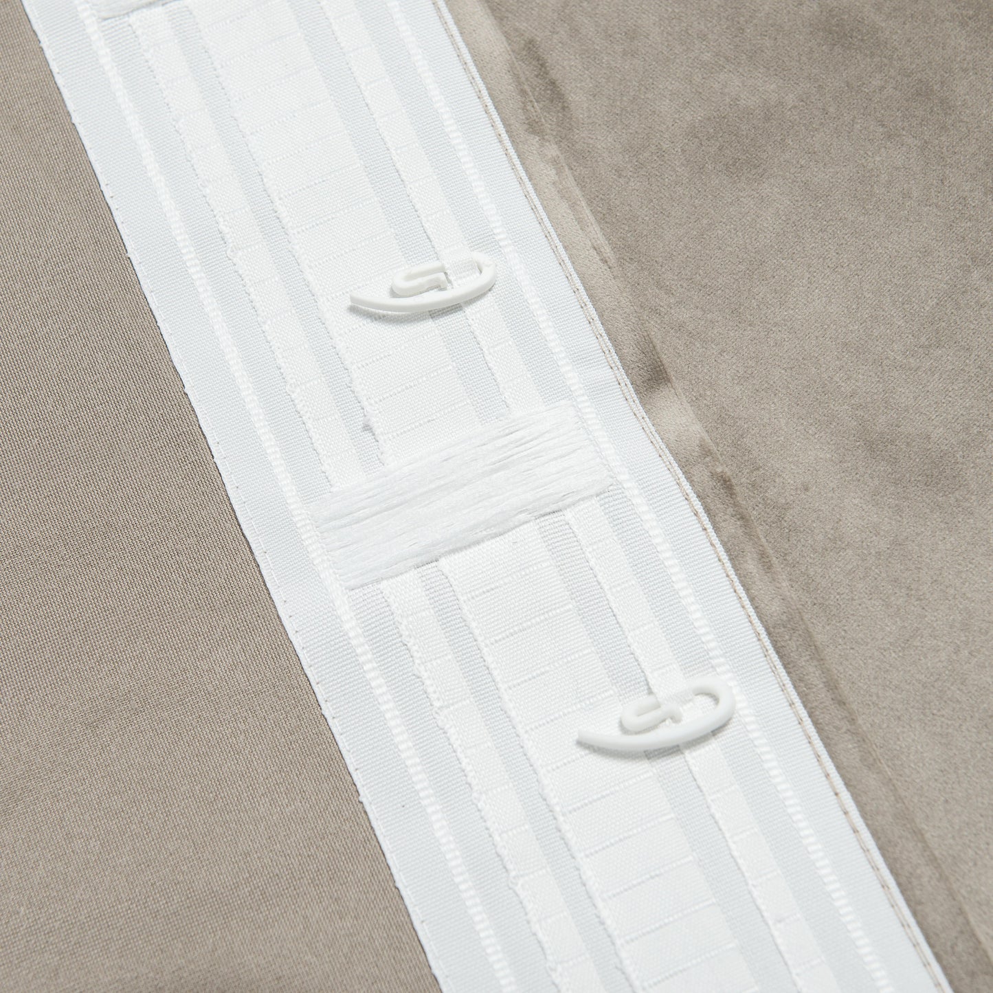 Velour Curtain “Pekin” Beige-Gray
