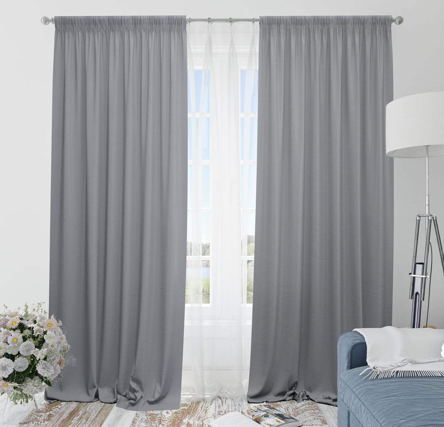 Blackout Curtain Grey
