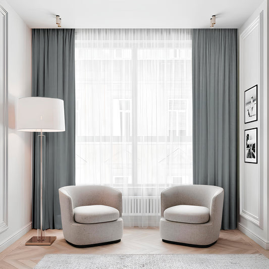 Linen Curtain Gray