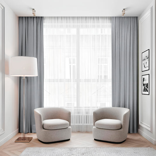 Linen Curtain Light Blue