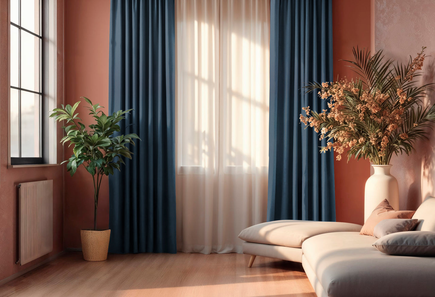 Curtain "Rettan" Deep Blue