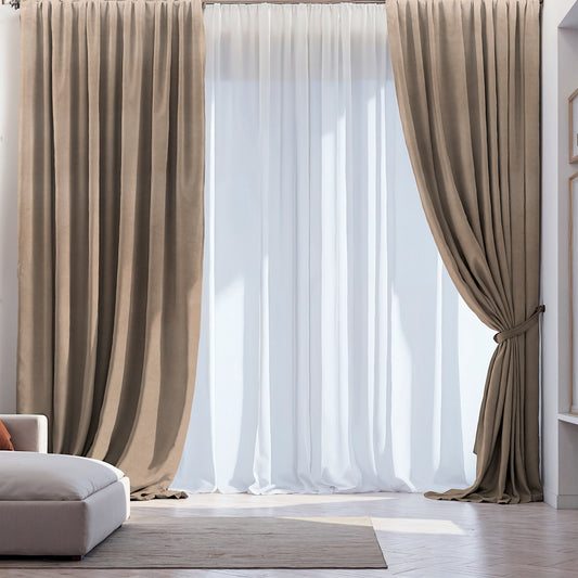 Velour Curtain “Peking” Beige