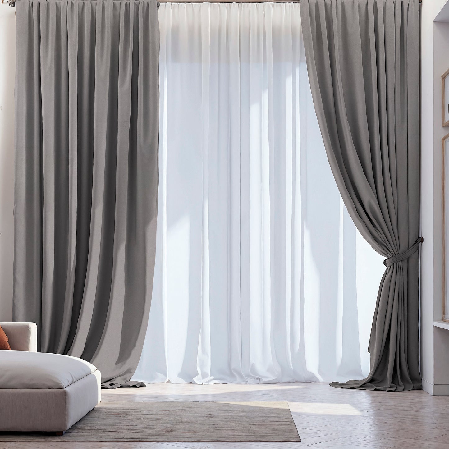 Velvet Curtain “Peking” Gray