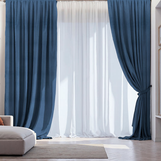 Velvet Curtain “Peking” Dark Blue
