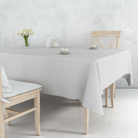 Satin tablecloth "Prada" light silver color 135×135 cm