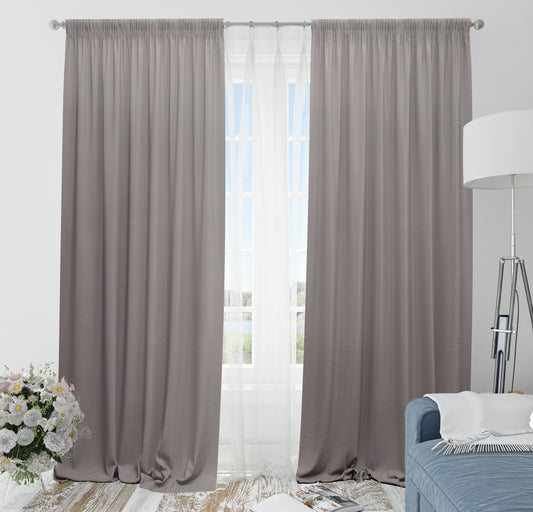 Blackout curtain Ash gray color