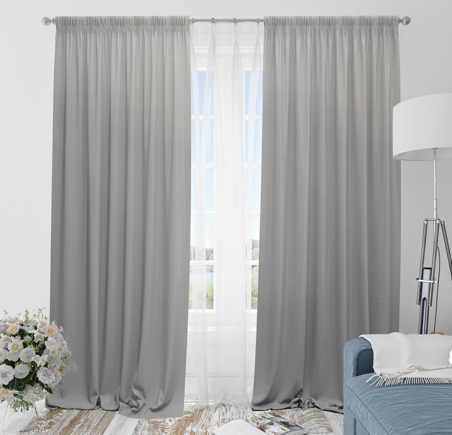 Blackout curtain Harbor Gray color