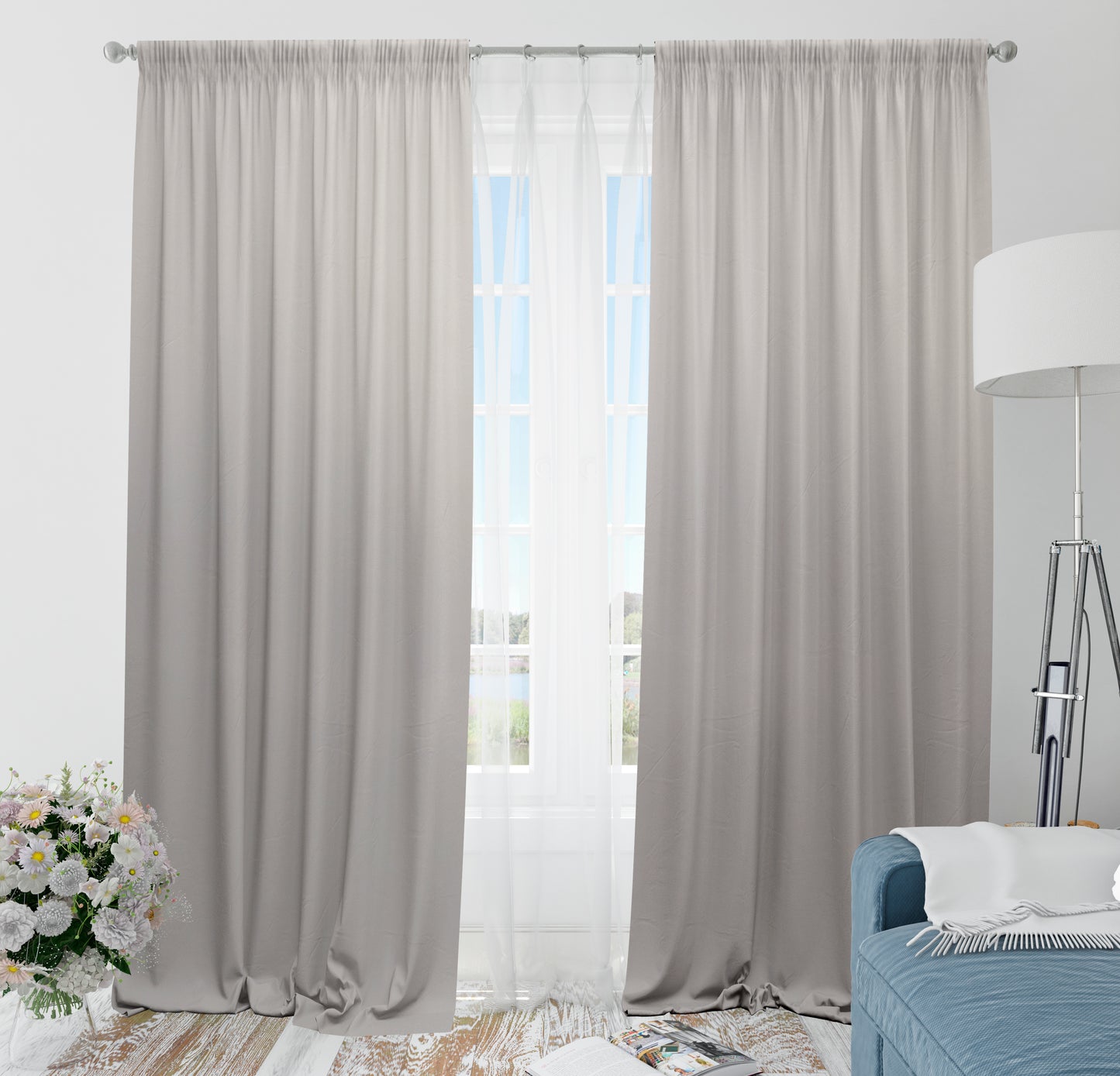 Blackout Curtain Smoky Grey