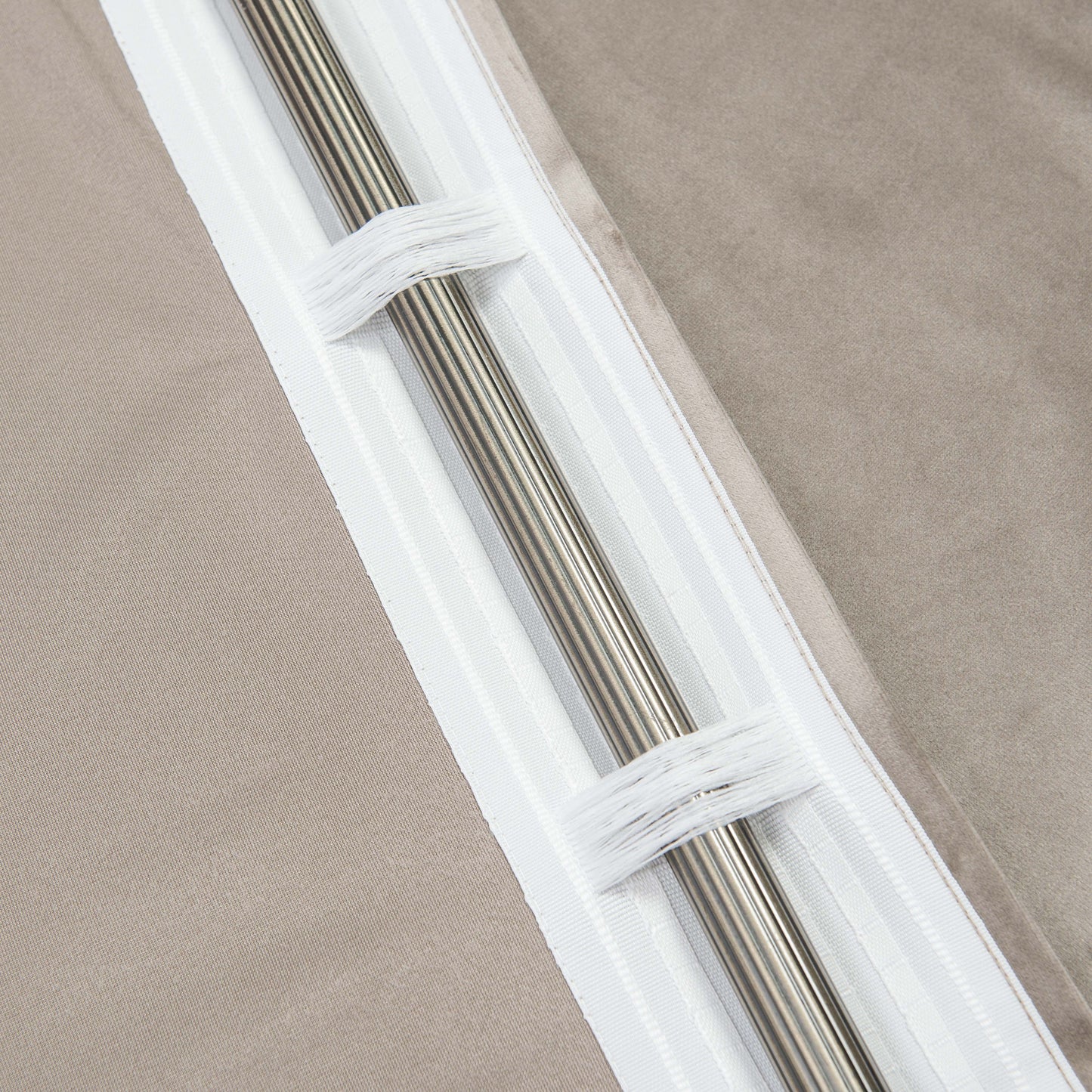 Velour Curtain “Pekin” Beige-Gray