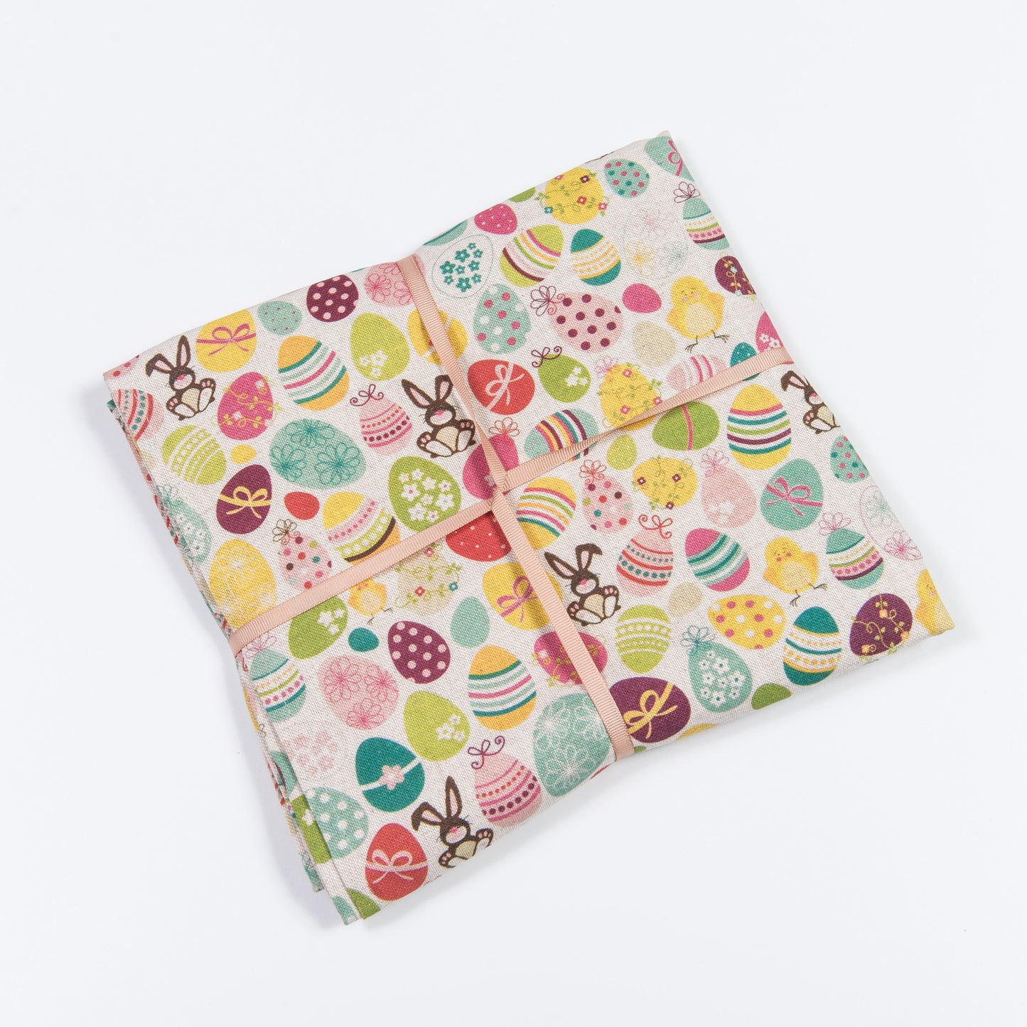 Easter Table Set - Runner 140×50 cm and 4 Beige Napkins 45×45 cm