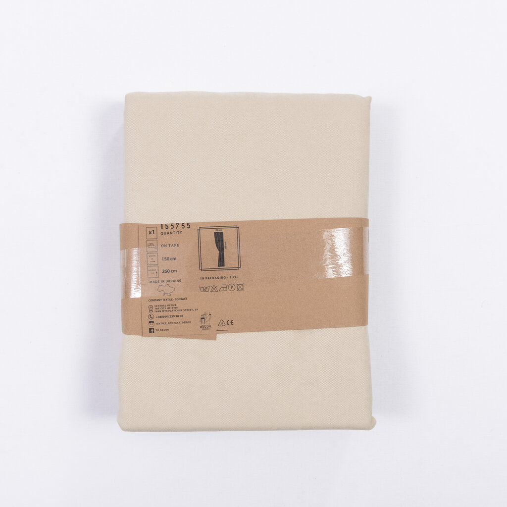 Curtain in creme brulee color