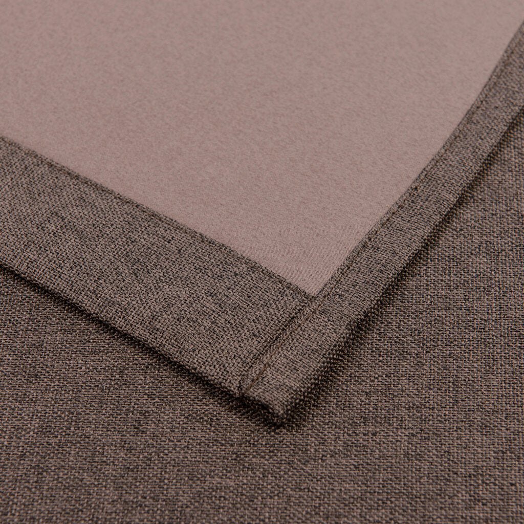 Blackout brown curtain with grommets