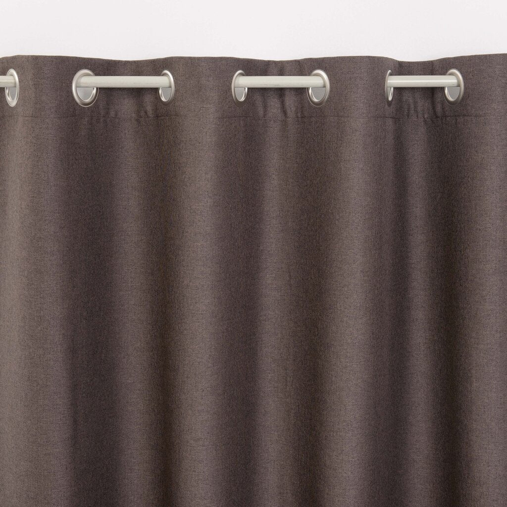 Blackout brown curtain with grommets