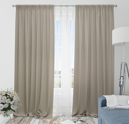 Sand and Beige Colored Curtain
