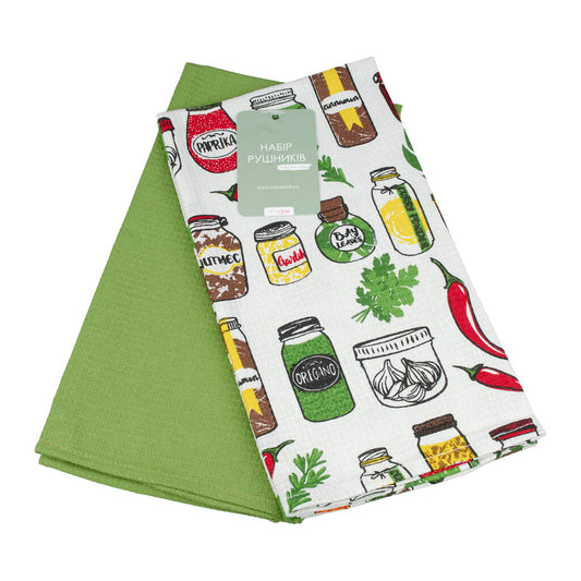 Set of kitchen waffle towels 2 pcs.